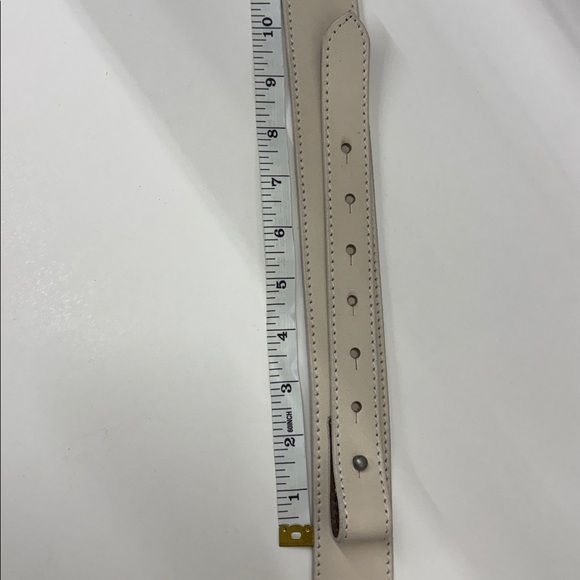 NWT Free People Cream Arlo Leather Hip Belt with Silver Buckle - Picture 9 of 11